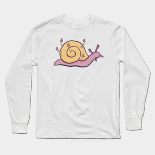 Snail Growing Mushrooms Long Sleeve T-Shirt